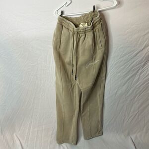 YoungLA sweat pants size medium Tan color new without tags.